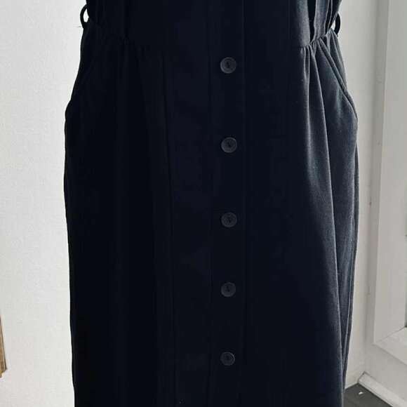 Iris Setlakwe Black Sleeveless Utility Metal Button-Front Dress – US 8 - Picture 5 of 14